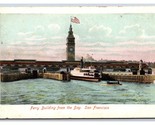 Ferry Building View From Bay San Francisco California CA UNP DB Postcard W5 - $2.92