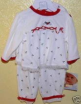 Vitamins Baby Adorable Girls 3 piece Christmas Set Outfit 6M 10-15lbs - £14.10 GBP