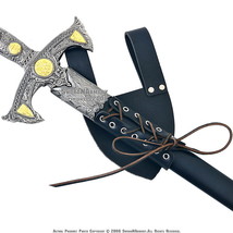 Leather Medieval Renaissance Sword Frog Dagger Hanger - $14.83