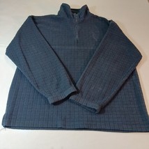 Premier International Men&#39;s 1/4 Zip Blue Pullover Sweatshirt Size Large - $229.39 MXN