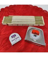 3X Vintage Mix Lot Lufkin Tape Measure Measurement PeeWee 16' Locking Fo... - $19.98