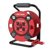 CRAFTSMAN Heavy Cable Management Reel, 1 foot cord with 4 Outlets - 14AW... - £58.63 GBP