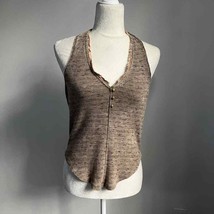 Anthropologie Pilcro and the Letterpress Ribbed Henley Halter Top - £26.82 GBP