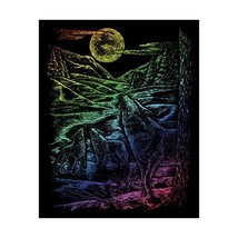 Royal &amp; Langnickel Rainbow Engraving Art A4 Size Howling Wolves Designed... - $204.60 MXN