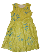 Girl&#39;s Yellow / Green Pullover Sleeveless Dress - Size: 6-7 - $8.52