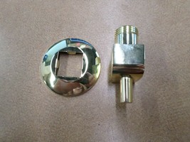 Alsons 4991F2010BX Wall Supply Elbow w/ Pin Mount, Polished Brass - $10.00