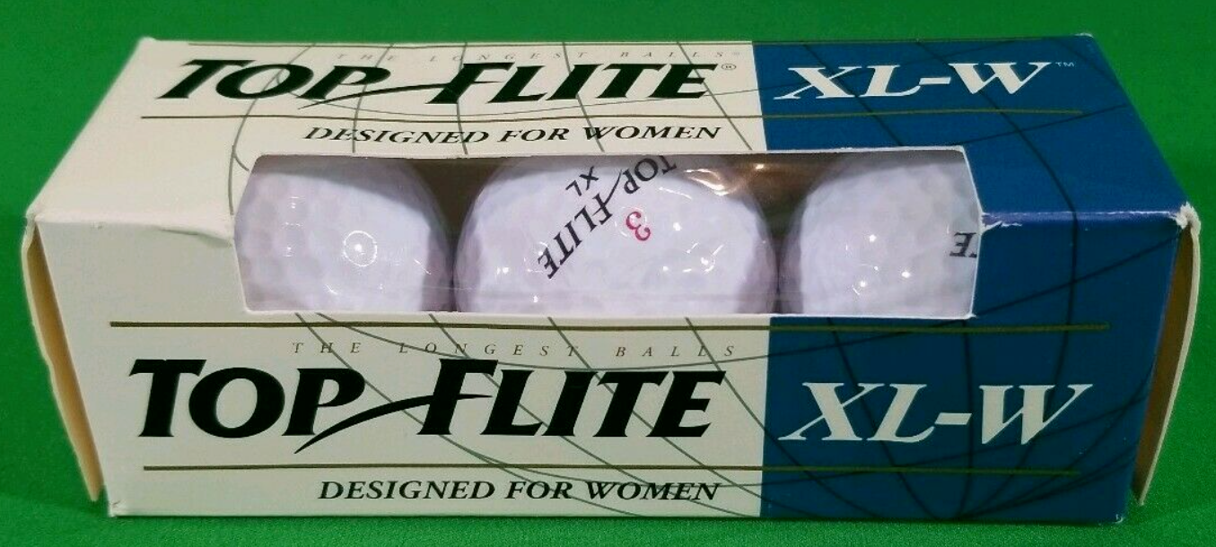 NEW Top Flite XL-W (3) Golf Balls Designed For Women 1994 Vintage Spalding Nice! - $9.38