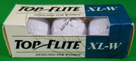 NEW Top Flite XL-W (3) Golf Balls Designed For Women 1994 Vintage Spaldi... - $9.38