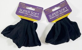 Donna Super Soft Ponytail Holders 2 Pcs Small #82145 Black (2) - £5.89 GBP