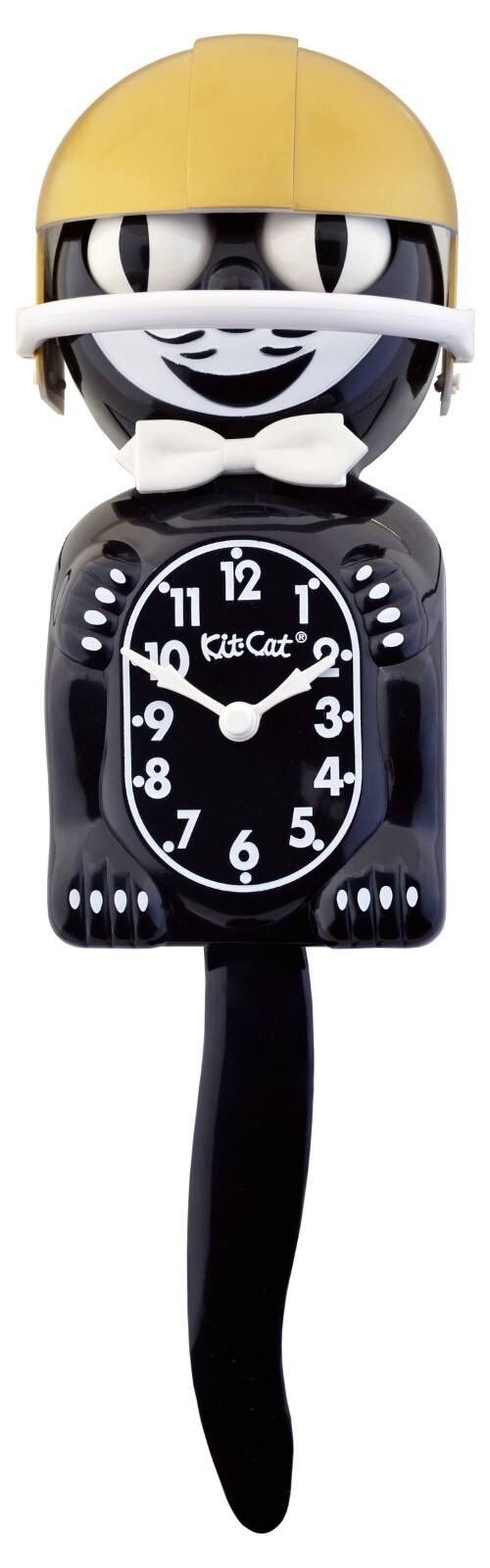 Black Kit-Cat Klock / W Gold Helmet (15.5″ high) - $84.95