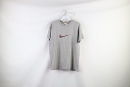 Vintage 90s Nike Mens Medium Distressed Travis Scott Big Swoosh T-Shirt Gray - £39.86 GBP