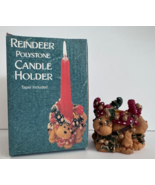 Giftco Inc. Christmas Reindeer Polystone Candle Holder New In Package - $27.77 CAD