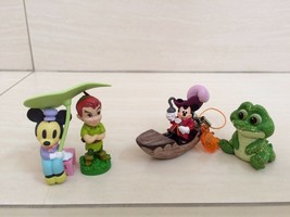 Disney Peter Pan Figure Set 4 Pieces. Mickey Dressed as Captain Hook. RARE ITEM - £14.15 GBP