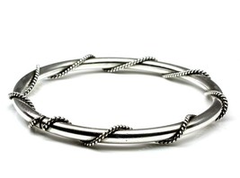 Real Sterling Silver Bangle Hollow Kids Children Bracelet 4.5Cm - £28.50 GBP