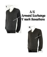 A|X ARMANI EXCHANGE NEW MEN&#39;S V-NECK SWEATER WOOL BLEND NWT RETAIL $110 ... - $1,045.37 MXN