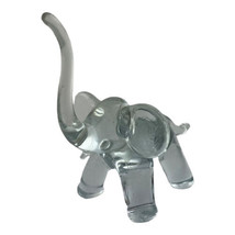 Glass Elephant Trunk Up 3.5 Inch Figurine - £19.79 GBP