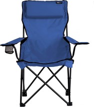 Large Folding Chair For The Outdoors, 300-Pound Capacity, Blue, One Size, Travel - £53.56 GBP