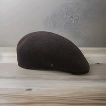 Carimac Carrick Vtg Pure Wool Shower Proof Cap Mens Sz 7 1/8 Brown Cabbi... - $29.70