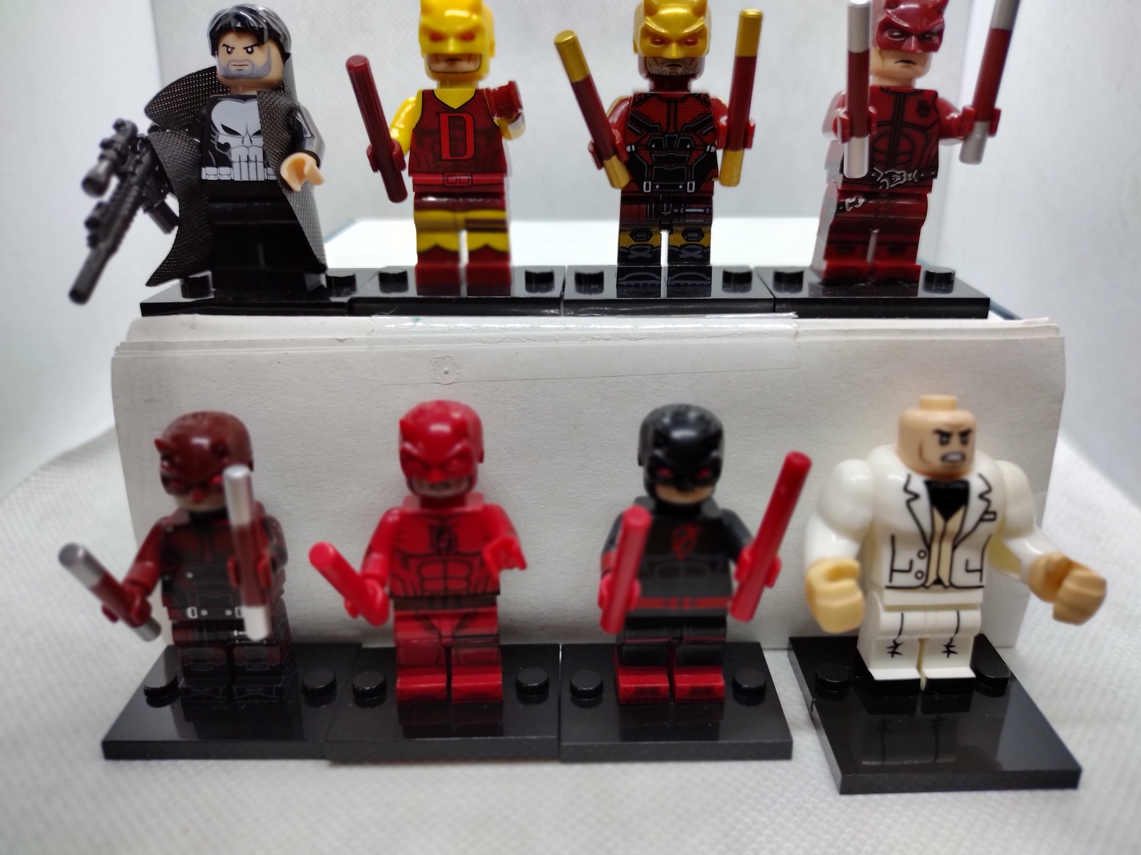 Daredevil set of 8 custom designed minifigures with Punisher and Kingpin - $24.00