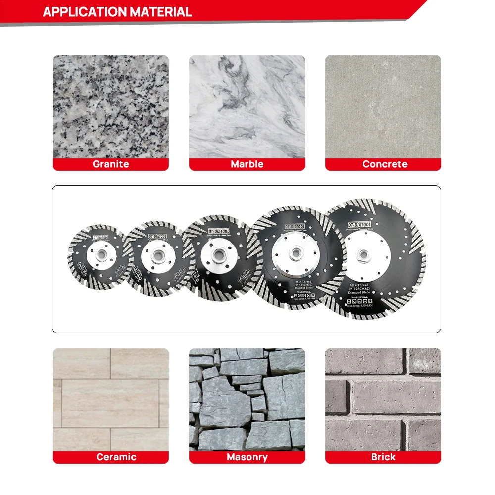 DT-DIATOOL 1pc  Cutting Disc Saw Blade Stone Granite Marbel  Brick Tile ... - $93.08