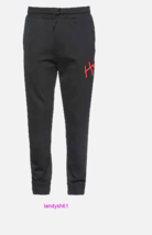 Hugo Boss Dartini Men&#39;s Black Red Logo Cotton Sweatpants Size XL - $120.27