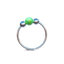 Trendolla Sterling Silver Green Opal Nose Ring - $39.90
