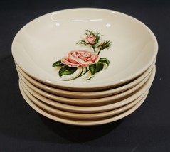 6 Vintage Universal Ballerina 5 3/8&quot; Fruit Bowls Pink Dogwood Union Made... - $49.49