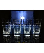 Faberge Metropolitan Clear Crystal 6&quot; Tall Glasses set of 4 - $850.00