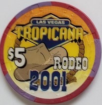 Tropicana Las Vegas RODEO 2001 $5 Casino Chip Limited 500, Vintage - £15.62 GBP