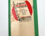 Vintage Armour’s Big Crop Fertilizer Advertising Pocket Notepad Notebook... - $8.00