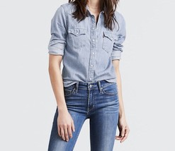 Levi&#39;s Women&#39;s The Ultimate Western Cotton Denim Shirt Size Small Women 86842000 - £27.57 GBP