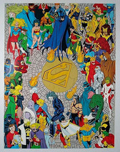 1993 DC Universe poster:Supergirl,Wonder Woman,Batman,Green Lantern,Superman,JLA - £15.52 GBP