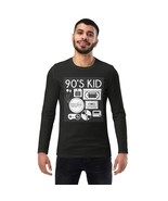 90s KID Long Sleeve T-Shirt | Born in the 1990s Nostalgia Gift Art Desig... - $24.88