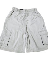 Basic Editions Boys Shorts Beige 14/16 100% Cotton Cargo Pockets Elastic... - $4.75