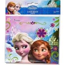 Disney Frozen Treat Loot Bags Plastic 8 Per Package Birthday Party Favors New - £2.59 GBP