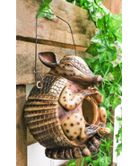 Rustic Western Wildlife Armored Armadillo Wire Hanging Birdhouse Bird Fe... - $51.60 CAD