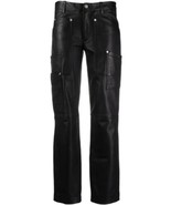 Zadig &amp; Voltaire Player Leather Pants Trousers Pockets Black $998, Sz 36... - $296.99