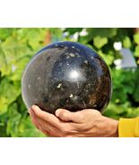Huge Ball 8"/28.4 lb Black Coppernite Crystal Quartz Chakra Healing Stone Sphere