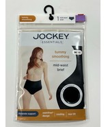 Women&#39;s Jockey Essentials Smoothing Mid Waist Brief BLACK Size 3XL BRAND... - $4.89