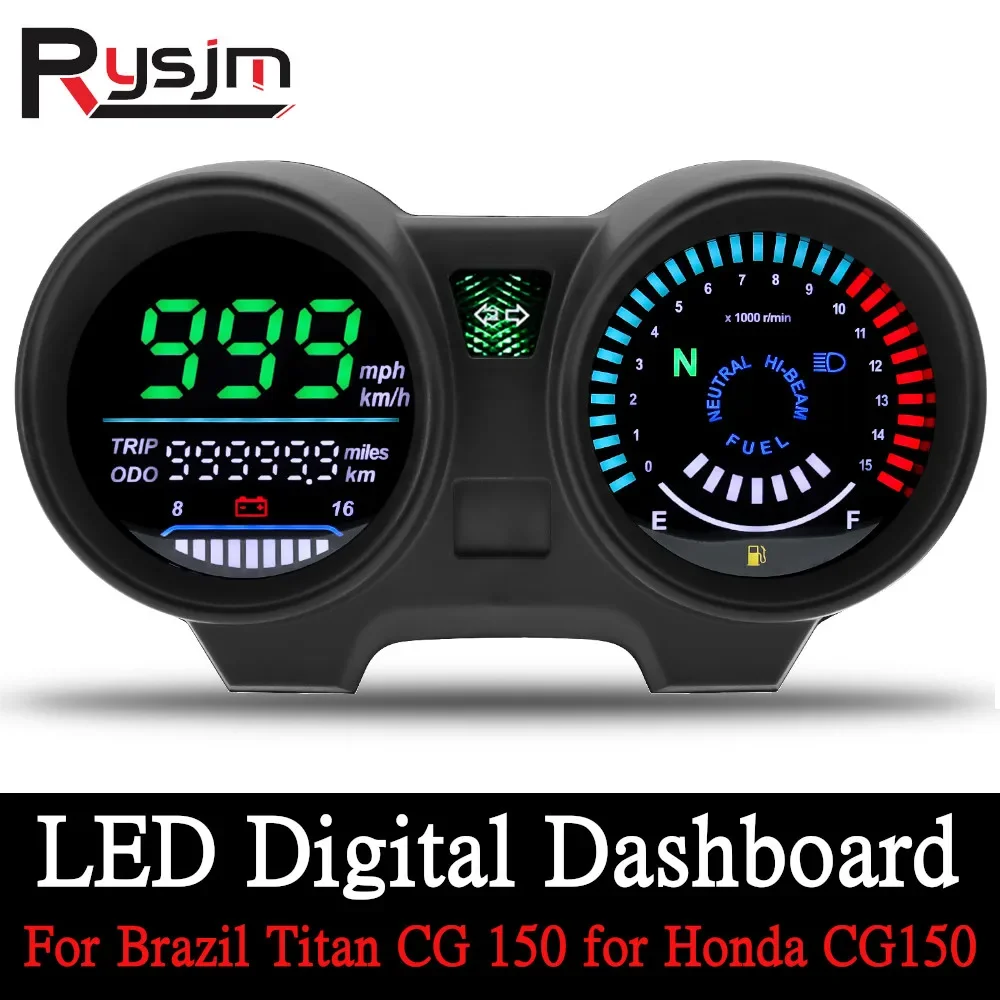 HD Speedometer Digital Dashboard LED Electronics Motorcycle RPM Meter - £41.67 GBP+