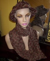 Handmade hat and scarf set - £11.81 GBP