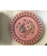 Beautiful hand painted wooden plate wall plate wall art flower and bird ... - £39.82 GBP