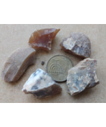 5 small Natural MINERAL Rough Raw FLINT Ancient Stone Rock Modiin Israel #2 - £2.15 GBP