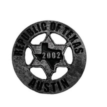 Vintage 2002 Republic Of Texas Star Collectible Pin Badge Sheriff Enamel  - $23.34