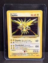Pokemon Card Zapdos 1999 Base Set Ultra Rare Holo WotC Unlimited 16/102 - £36.67 GBP