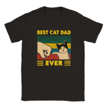 Best Cat Dad Funny Mens T Shirt Regular Fit Cotton Tee pet lovers feline - £20.10 GBP+