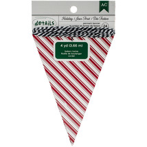 Holiday Details Banner Red Stripe - $19.26