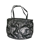 Vintage Autumn Forest Leathers By Impulse! Hand Made Leather Black Tote ... - $62.54 CAD