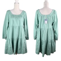 Universal Thread Dress M Green LS Pockets Floral Pattern New - $29.69