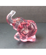 Fenton Glass Rose Pink Elephant with Trunk Up Figurine  4&quot; Tall - £31.55 GBP